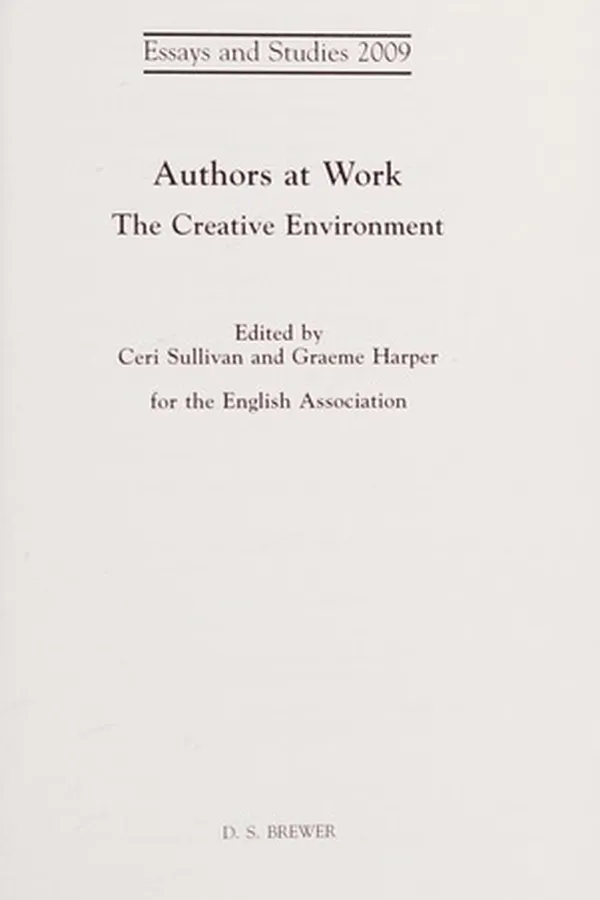 Cover of Authors at work