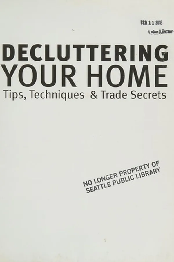 Cover of Decluttering your home