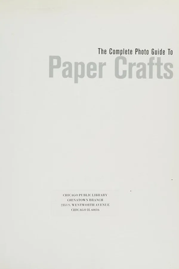 Capa de The complete photo guide to paper crafts