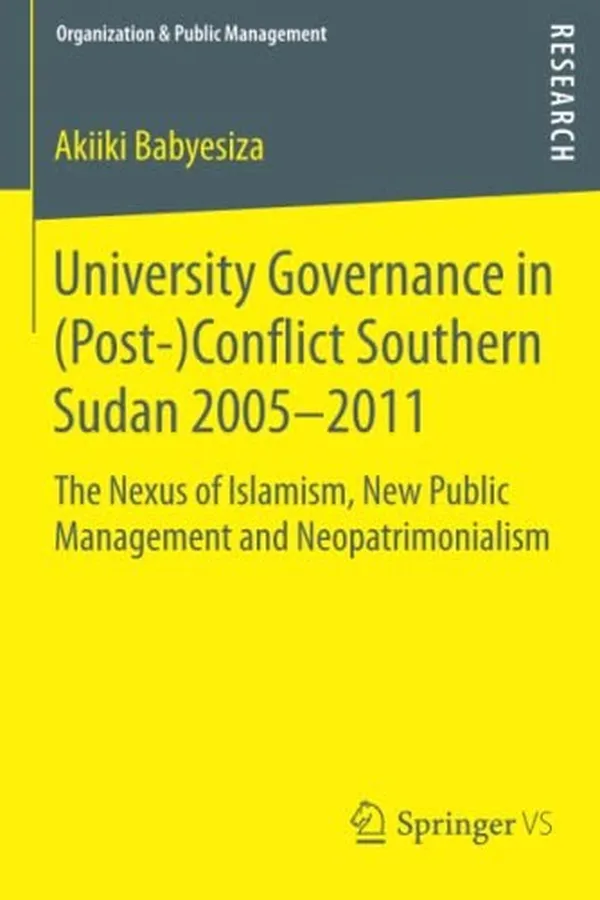 Capa de University Governance in Conflict Southern Sudan 2005-2011