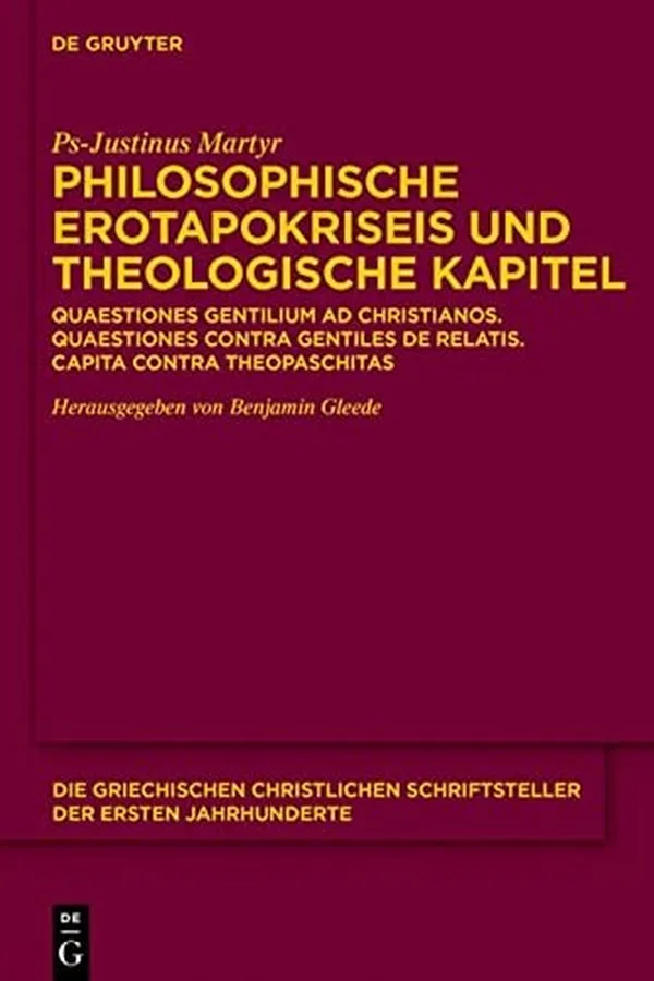 Capa de Philosophische Erotapokriseis und Theologische Kapitel