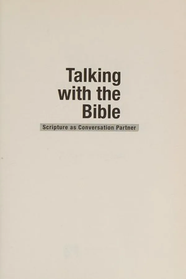 Cover of Talking with the Bible