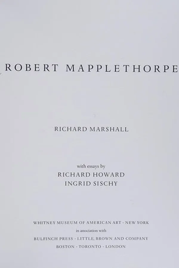 Capa de Robert Mapplethorpe