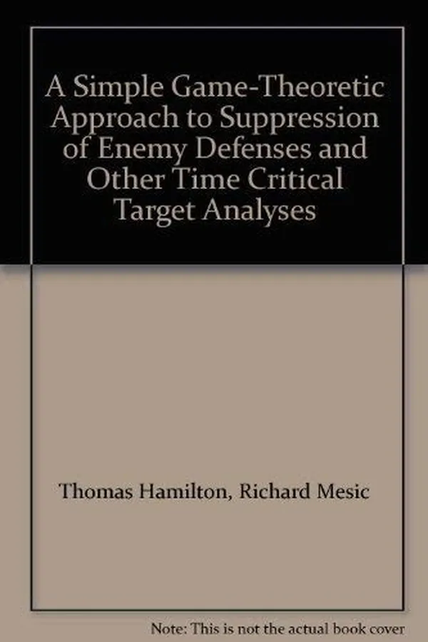 Capa de A Simple game-theoretic approach to suppression of enemy defenses and other time critical target analyses