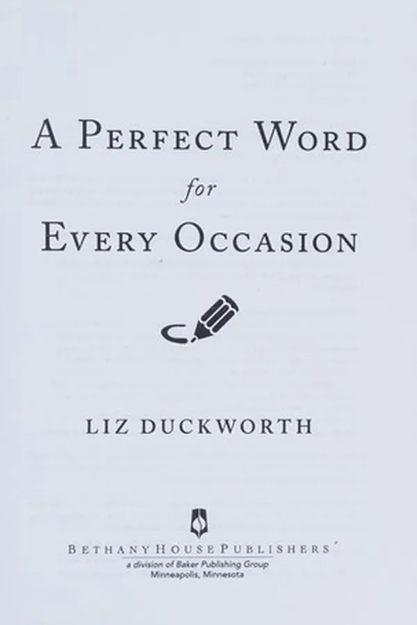 Capa de A perfect word for every occasion