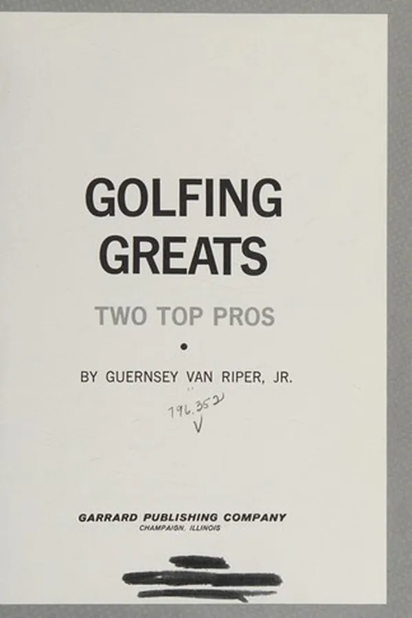Cover of Golfing greats: two top pros