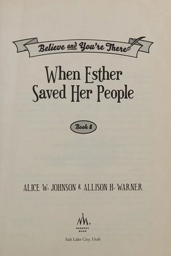 Capa de Believe and you're there when Esther saved her people
