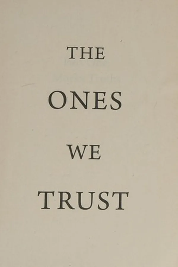 Capa de The ones we trust