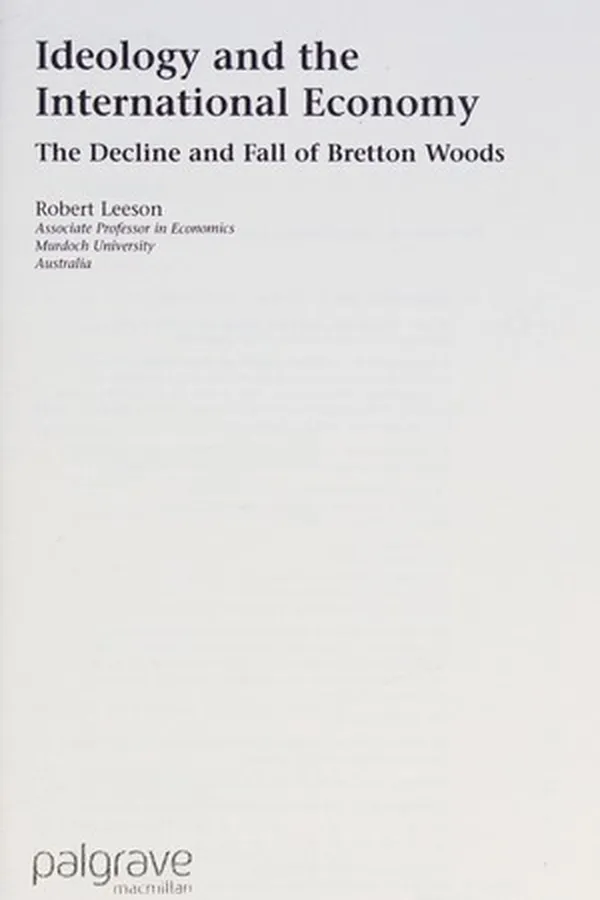 Capa de Ideology and the international economy
