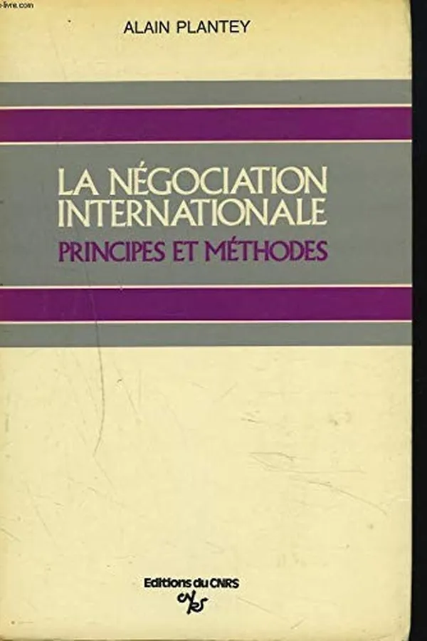 Capa de La négociation internationale