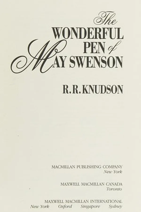 Capa de The wonderful pen of May Swenson