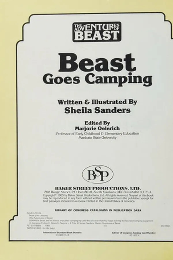Cover of Beast goes camping