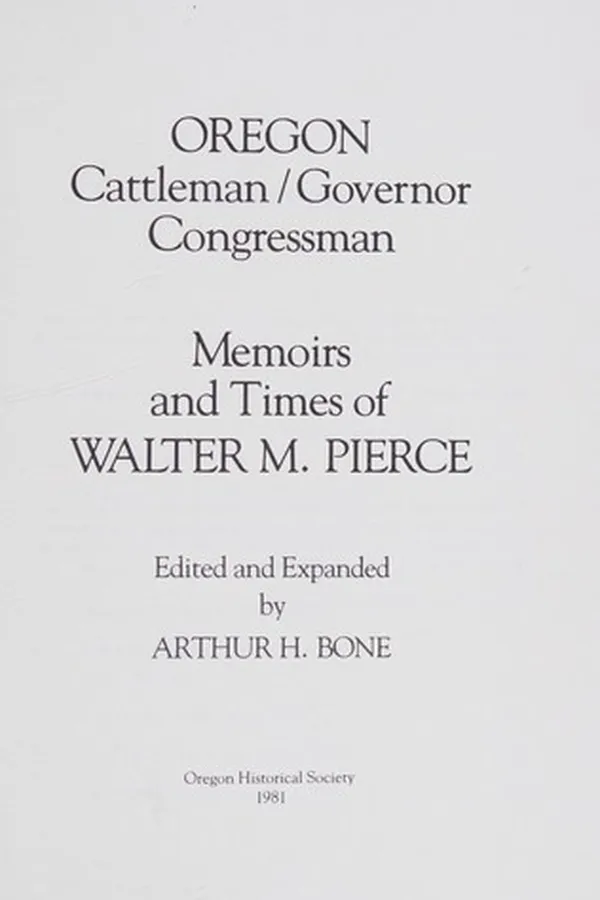 Capa de Oregon cattleman/governor, congressman