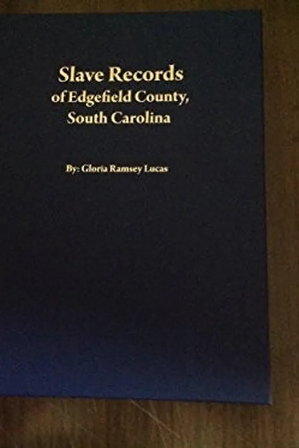Capa de Slave records of Edgefield County, South Carolina