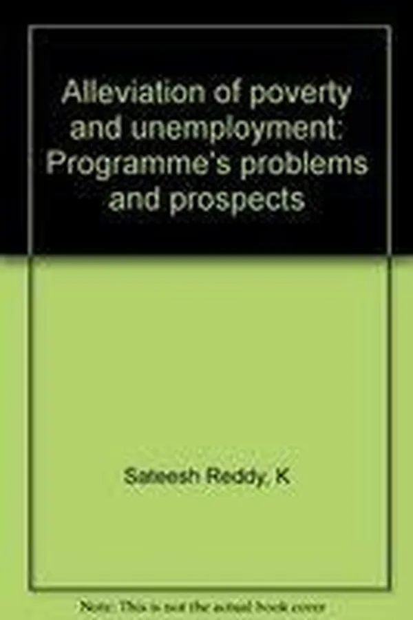 Capa de Alleviation of poverty and unemployment