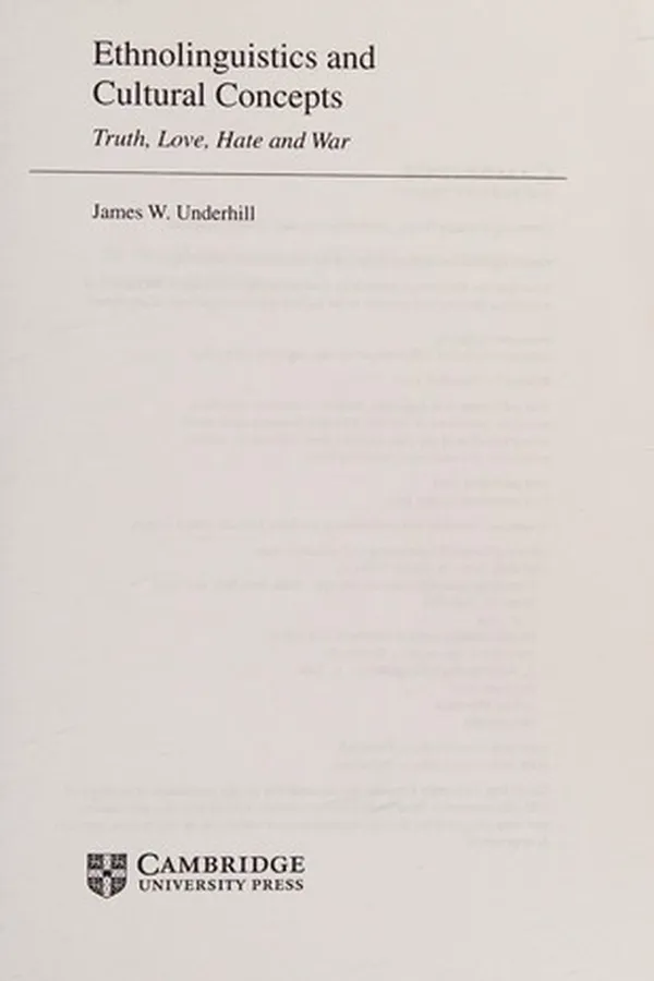 Capa de Ethnolinguistics and cultural concepts