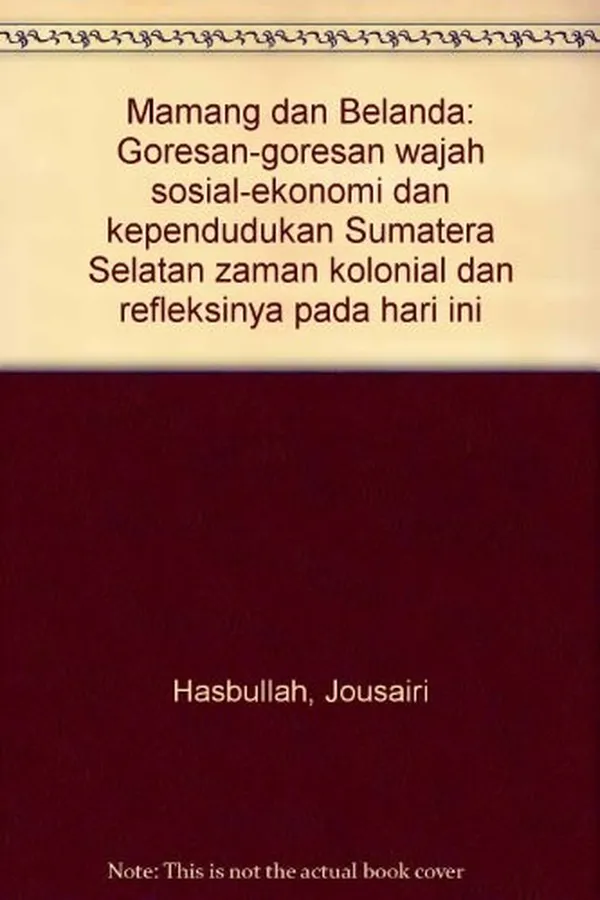 Capa de Mamang dan Belanda
