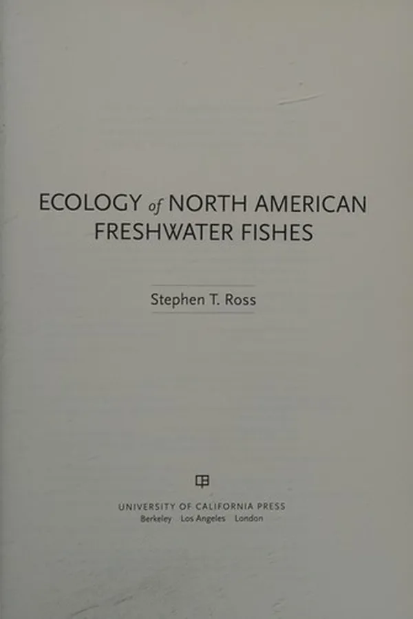 Capa de Ecology of North American Freshwater Fishes
