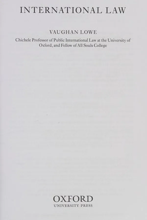 Capa de International law