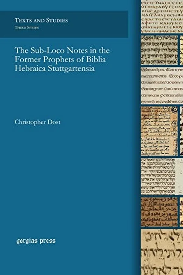 Capa de The sub-loco notes in the Former Prophets of Biblia Hebraica Stuttgartensia