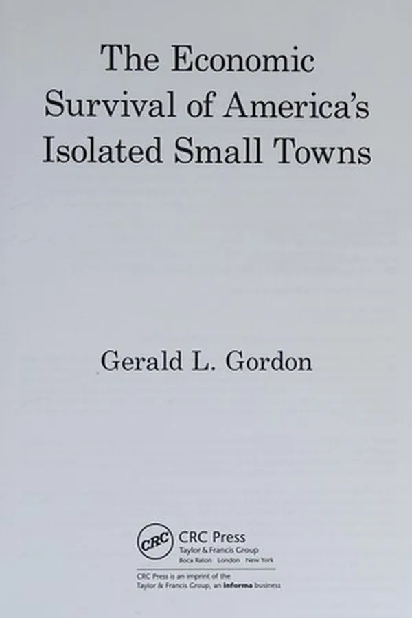 Capa de Economic Survival of America's Isolated Small Towns