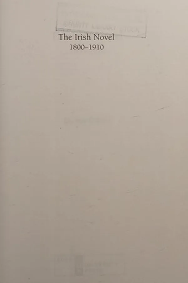 Capa de Irish Novel 1800-1910