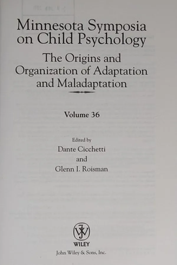 Capa de The origins and organization of adaptation and maladaptation