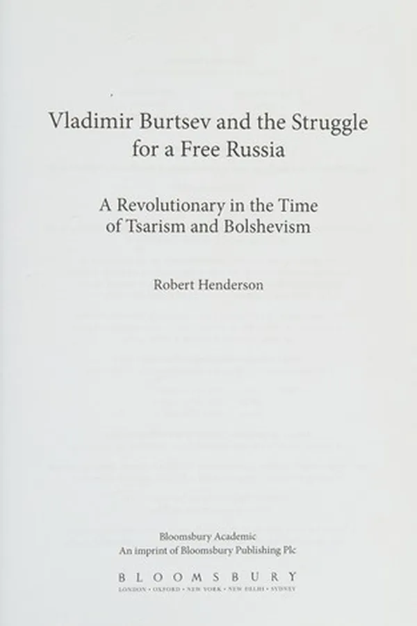 Capa de Vladimir Burtsev and the struggle for a free Russia
