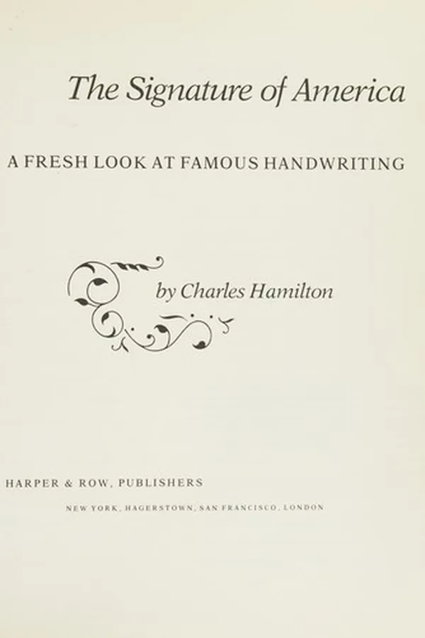 Capa de The signature of America