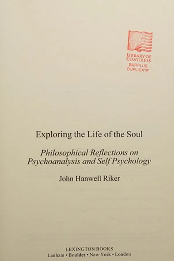 Capa de Exploring the Life of the Soul