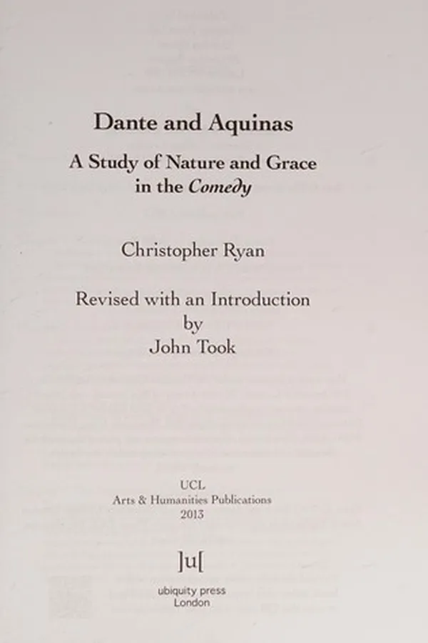 Cover of Dante and Aquinas