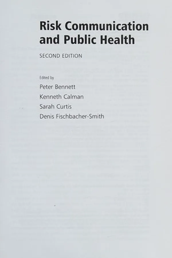 Capa de Risk communication and public health