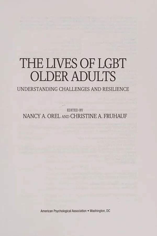 Capa de The lives of LGBT older adults