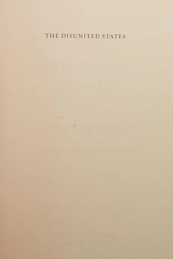 Capa de The Disunited States