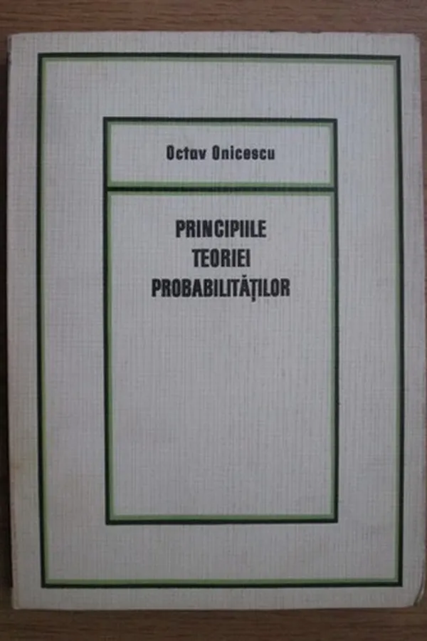 Capa de Principiile teoriei probabilitǎţilor.