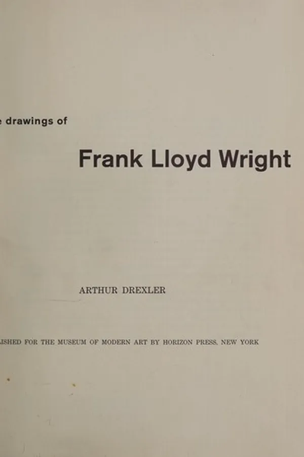 Capa de The drawings of Frank Lloyd Wright