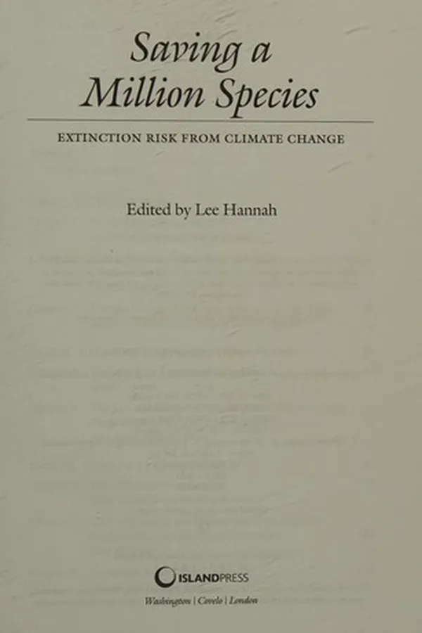 Capa de Saving a million species