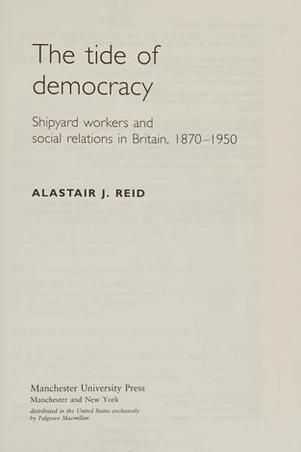 Capa de The tide of democracy