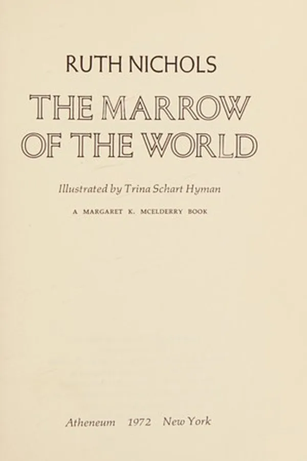Capa de The marrow of the world