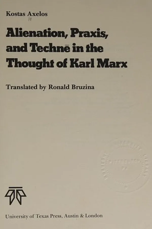 Capa de Marx, penseur de la technique