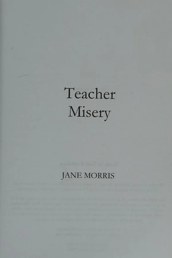 Capa de Teacher misery