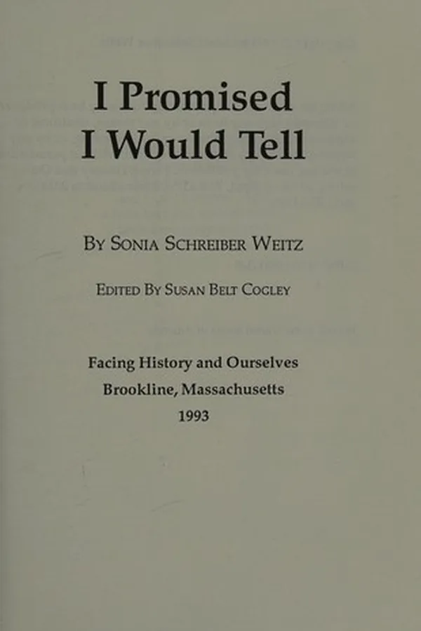 Capa de I promised I would tell