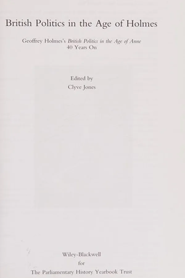 Capa de British politics in the age of Holmes
