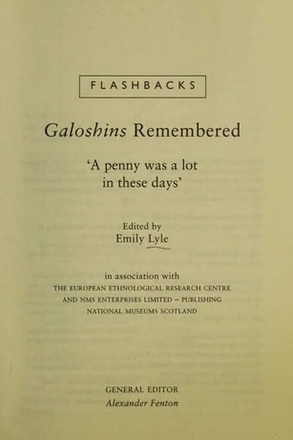 Cover of Galoshins remembered