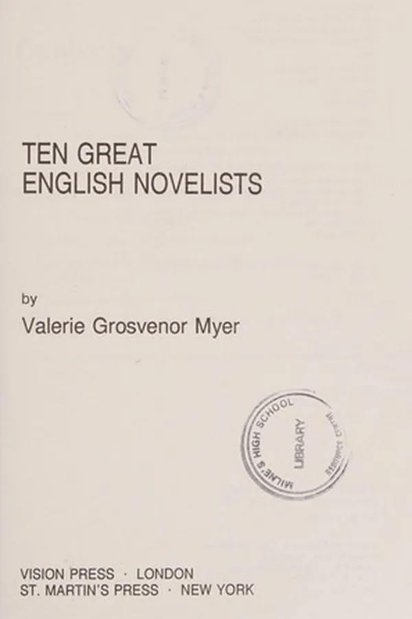 Capa de Ten great English novelists