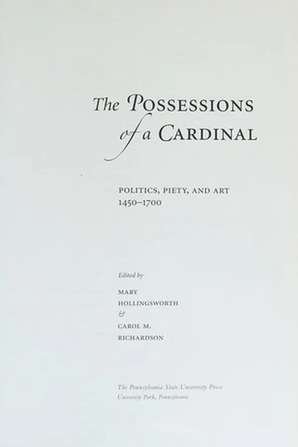 Capa de The possessions of a cardinal