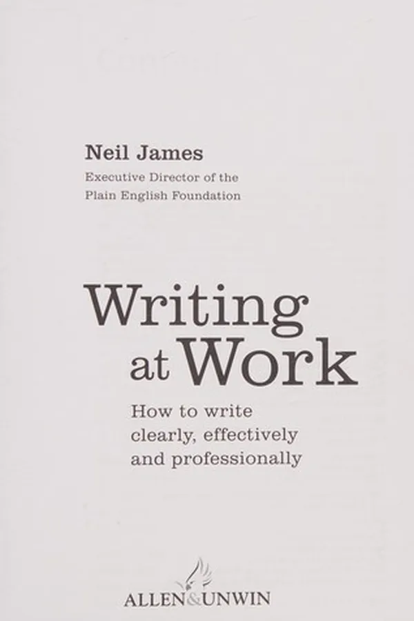 Capa de Writing at Work