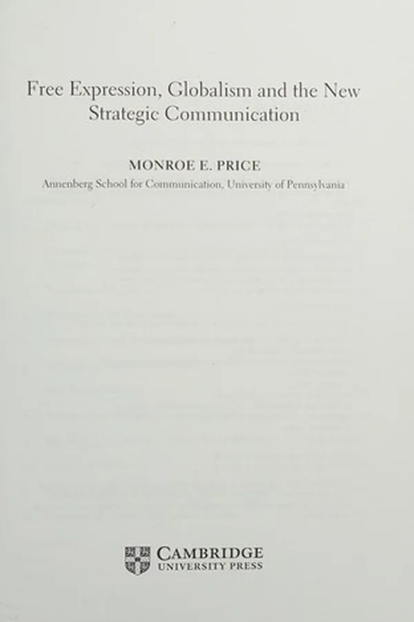 Capa de Free Expression, Globalism, and the New Strategic Communication