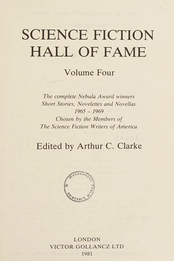 Capa de Science Fiction Hall of Fame -- Volume Four