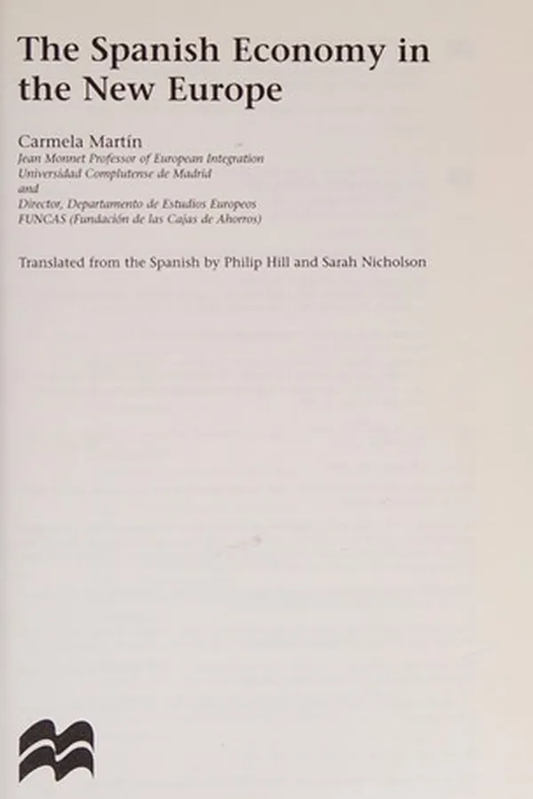 Capa de The Spanish economy in the new Europe